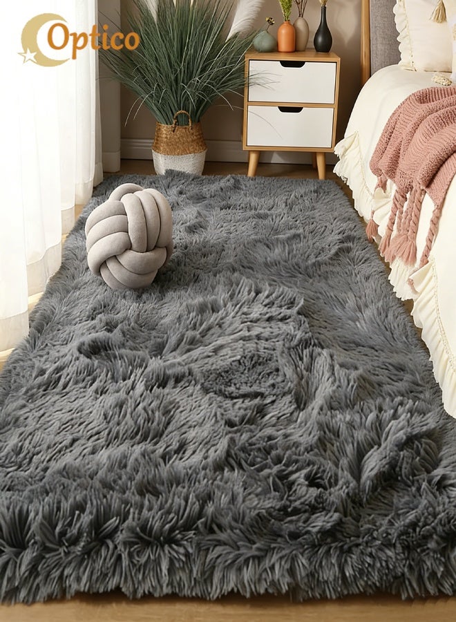 Optico Fluffy Rugs for Bedroom Plush Rug for Living Room Bedroom Area Rug Shag Rug for Kids Room Furry Carpet Modern Living Room Rug Soft Shaggy Boys Rug Fuzzy Throw Rugs for Home Decor Aesthetic, Dorm Nursery - Image 1